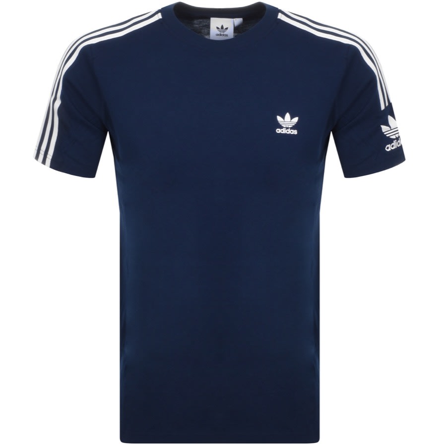 Alternative Image for Productadidas Originals Tech 3 Stripe T Shirt Navy1